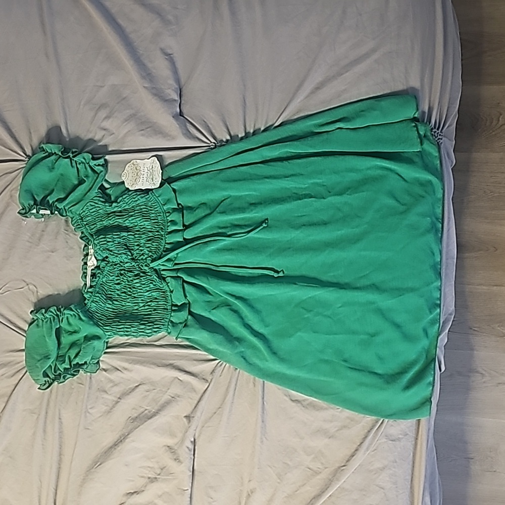 Green casual summer dress Size S